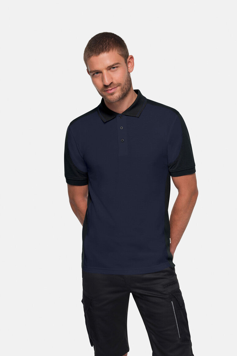 HAKRO Poloshirt Contrast  MIKRALINAR ECO tinte/schwarz