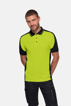 HAKRO Poloshirt Contrast  MIKRALINAR ECO kiwi/schwarz