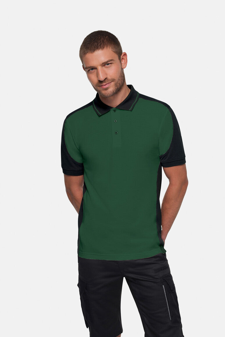 HAKRO Poloshirt Contrast  MIKRALINAR ECO tanne/schwarz