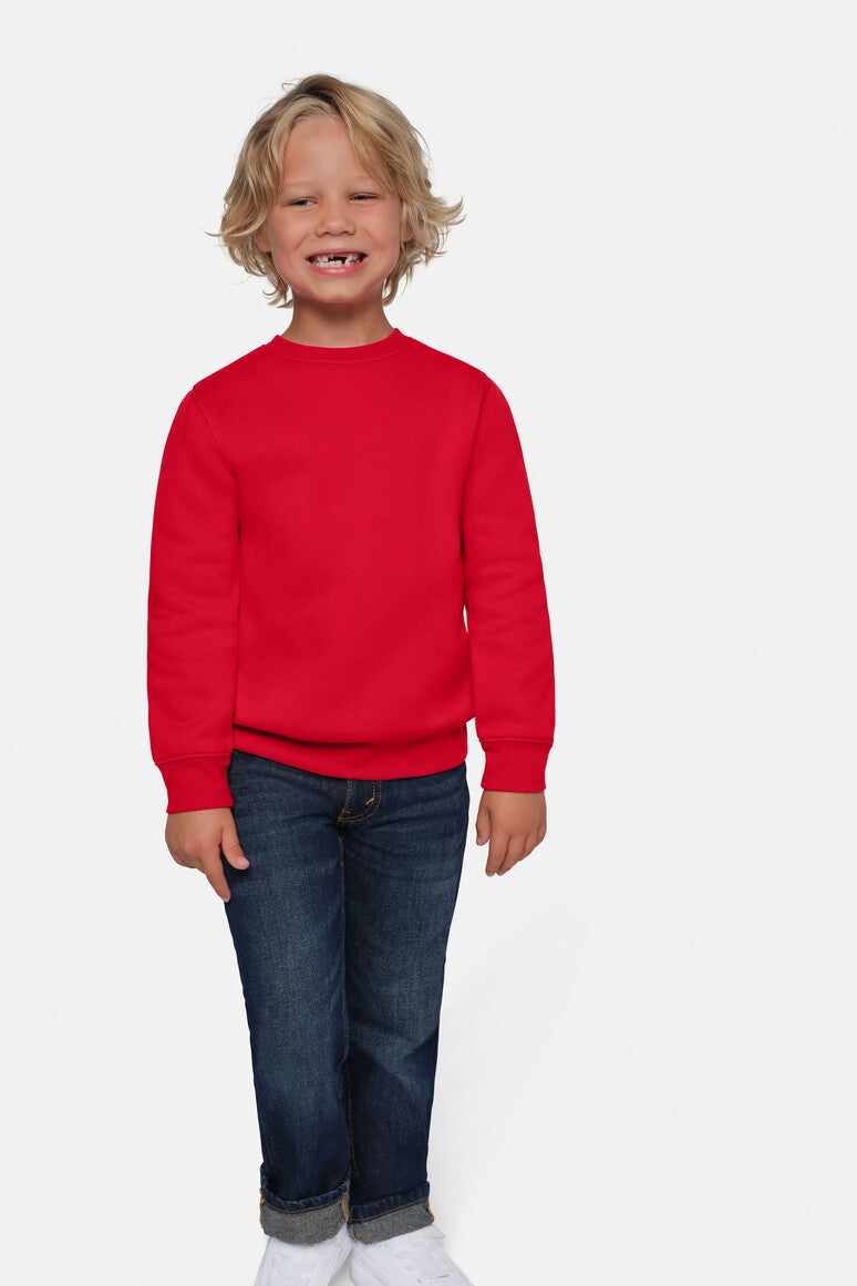 HAKRO Kinder Sweatshirt Bio-Baumwolle rot