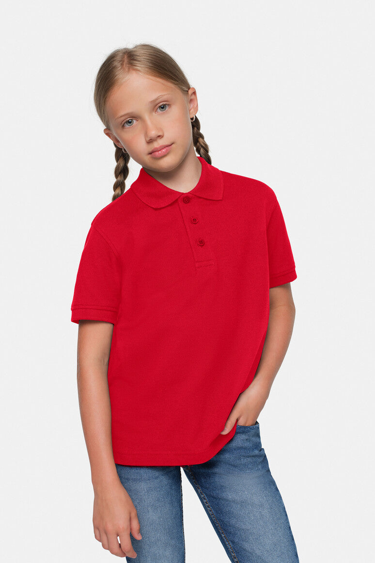HAKRO Kinder Poloshirt Bio-Baumwolle rot
