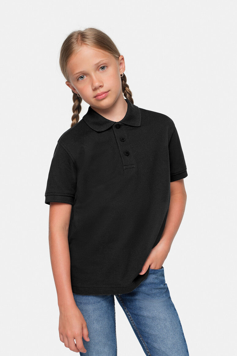 HAKRO Kinder Poloshirt Bio-Baumwolle schwarz