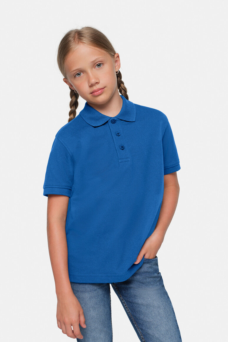 HAKRO Kinder Poloshirt Bio-Baumwolle royalblau