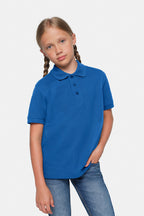 HAKRO Kinder Poloshirt Bio-Baumwolle royalblau