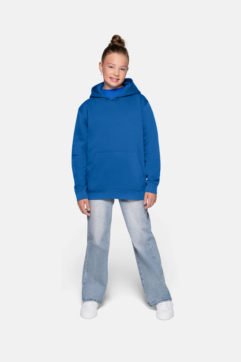 HAKRO Kinder Kapuzen-Sweatshirt Bio-Baumwolle royalblau