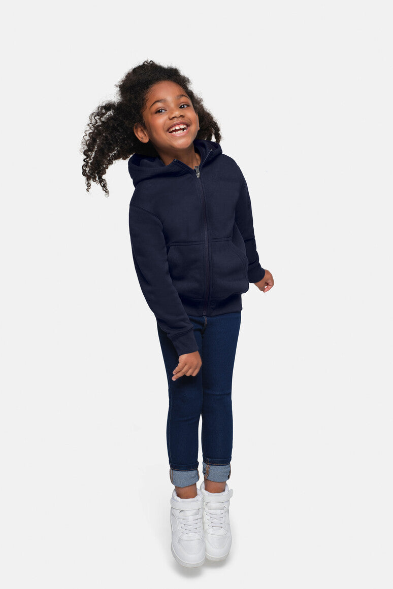 HAKRO Kinder Kapuzen-Sweatjacke Bio-Baumwolle tinte