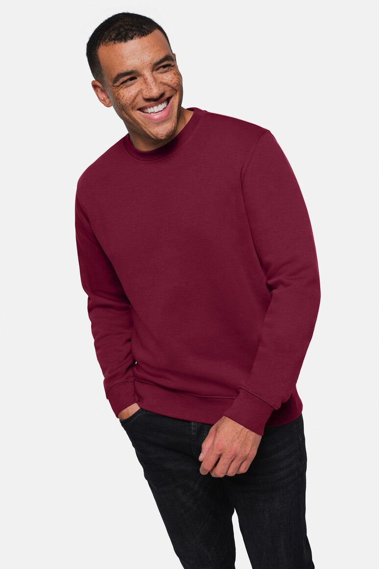 HAKRO Sweatshirt Bio-Baumwolle GOTS weinrot