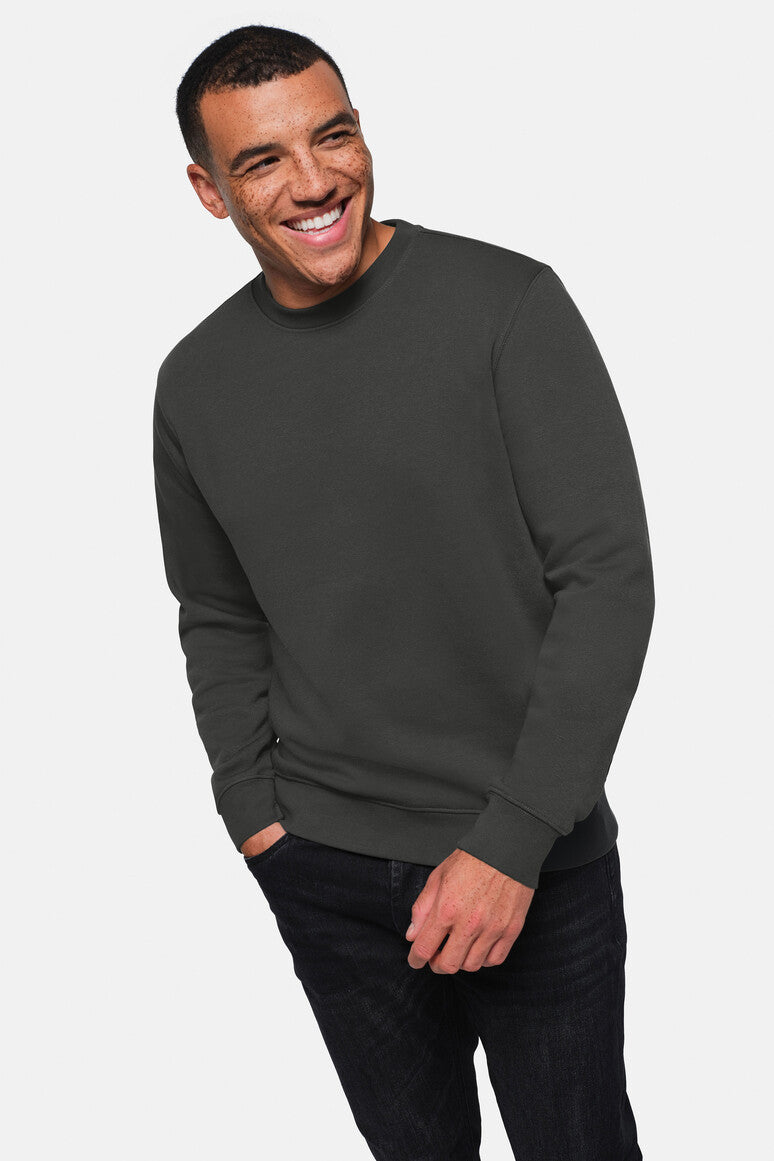 HAKRO Sweatshirt Bio-Baumwolle GOTS karbongrau