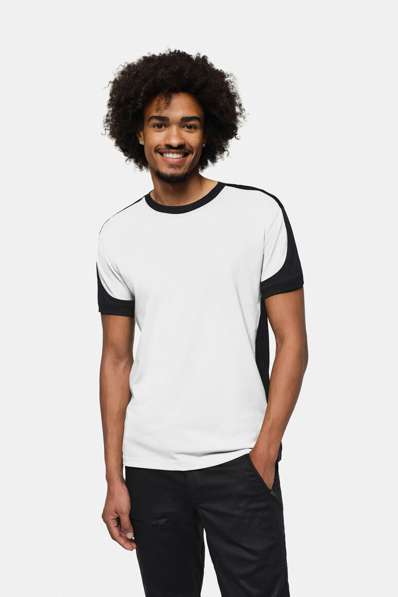 HAKRO T-Shirt Contrast MIKRALINAR ECO weiß/schwarz