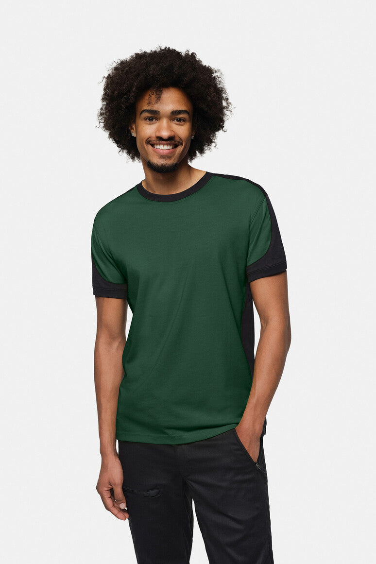 HAKRO T-Shirt Contrast MIKRALINAR ECO tanne/schwarz