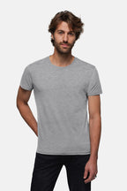 HAKRO T-Shirt Bio-Baumwolle GOTS grau meliert