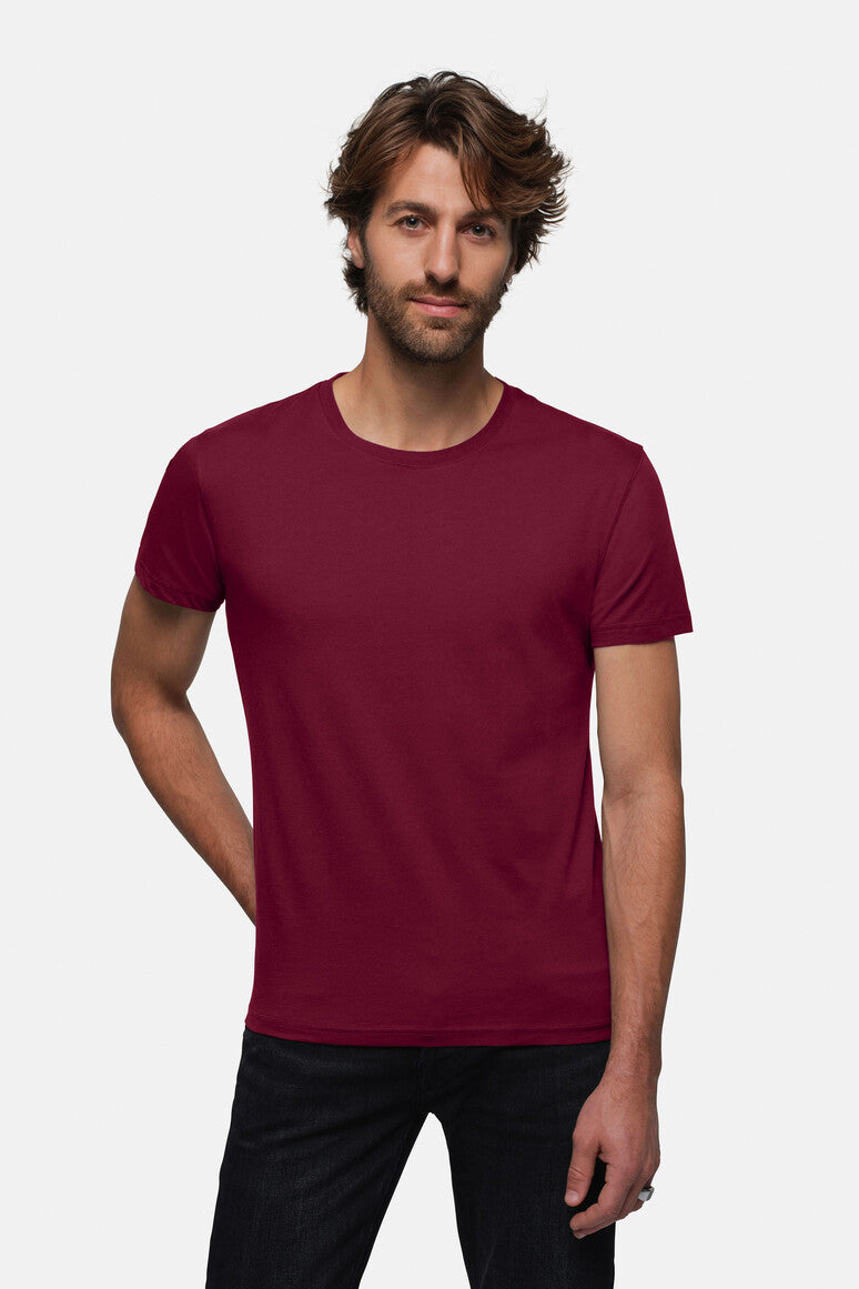 HAKRO T-Shirt Bio-Baumwolle GOTS weinrot