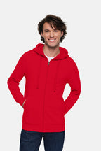HAKRO Kapuzen-Sweatjacke Premium rot