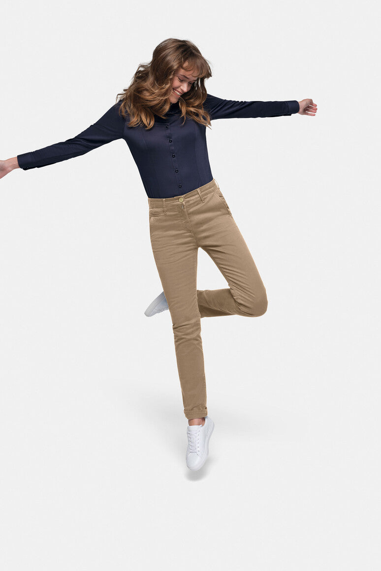HAKRO Damen Chinohose X-Stretch khaki