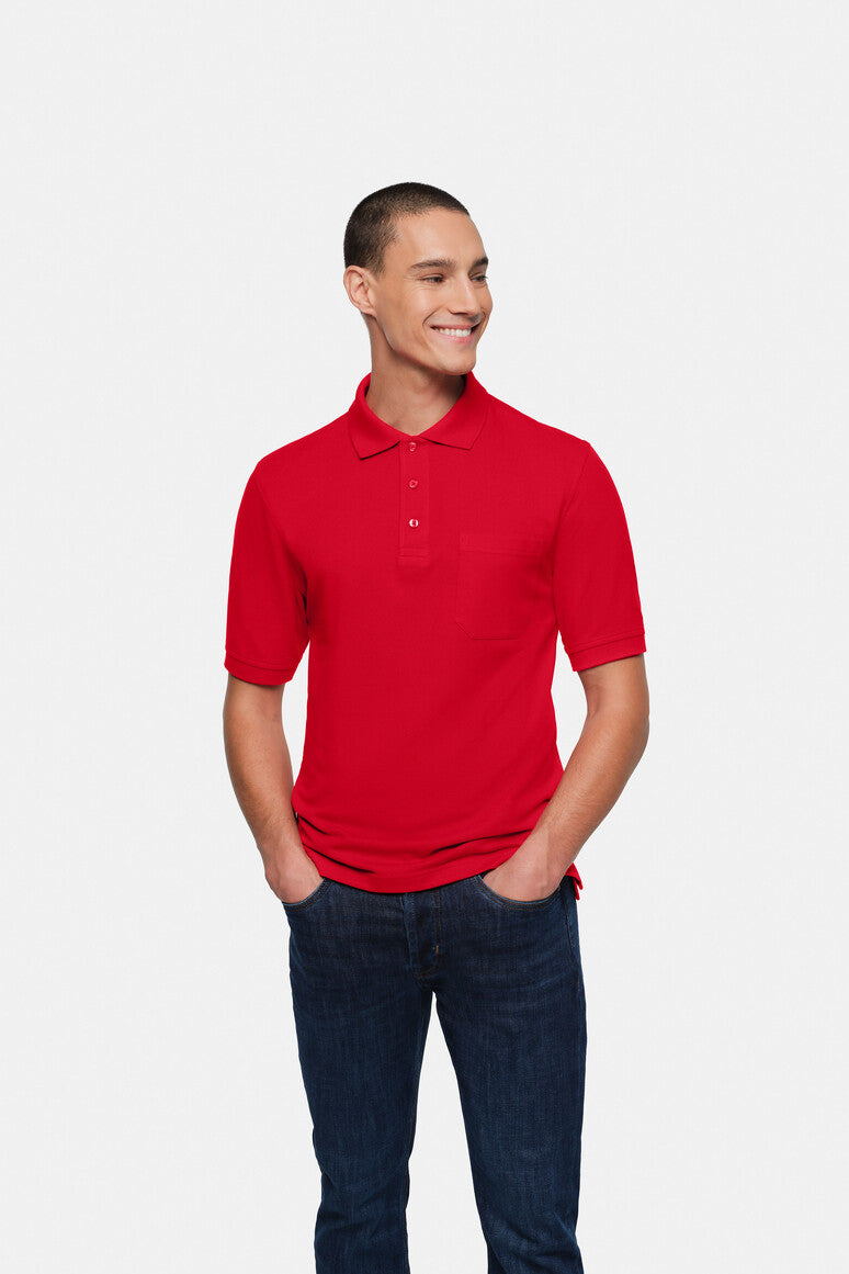 HAKRO Pocket-Poloshirt Top rot