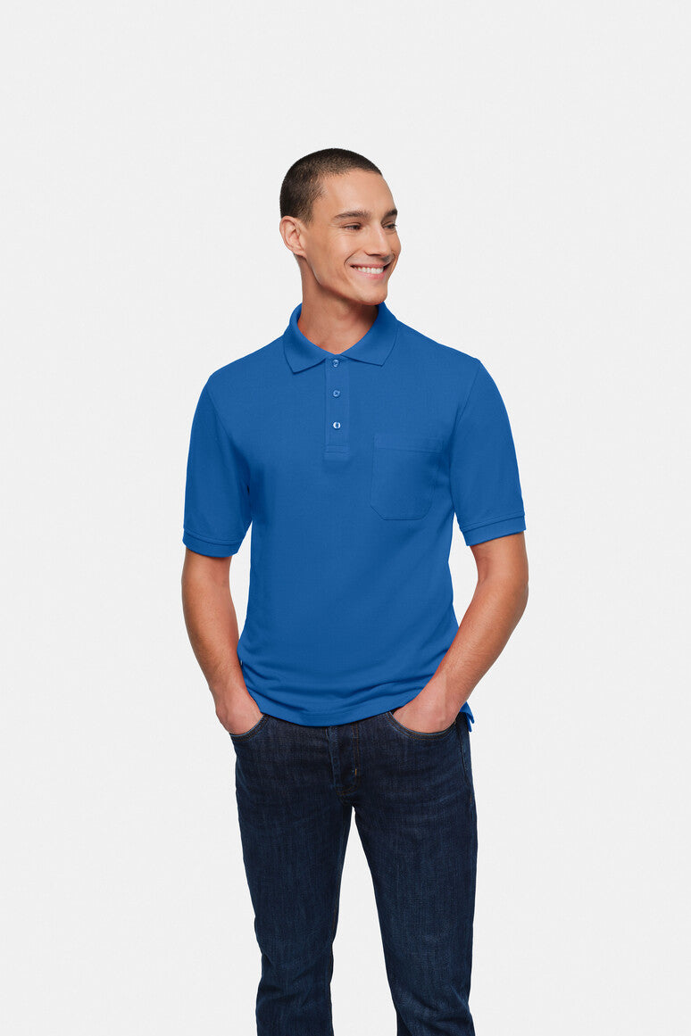 HAKRO Pocket-Poloshirt Top royalblau