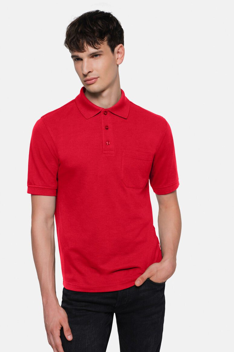 HAKRO Pocket-Poloshirt Mikralinar® rot