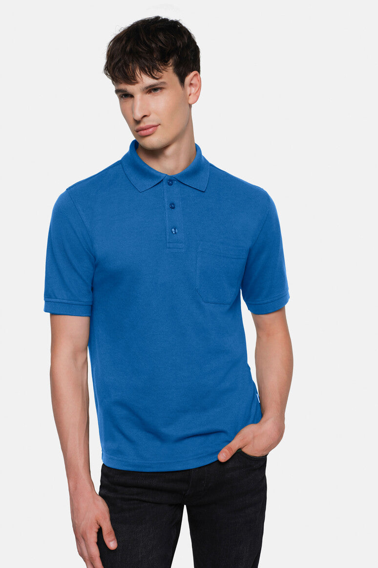HAKRO Pocket-Poloshirt Mikralinar® royalblau