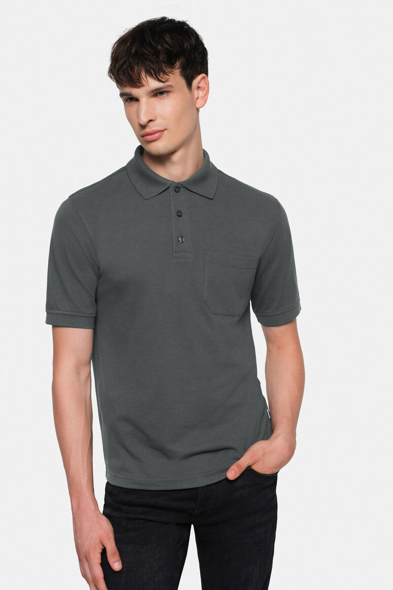 HAKRO Pocket-Poloshirt Mikralinar® anthrazit