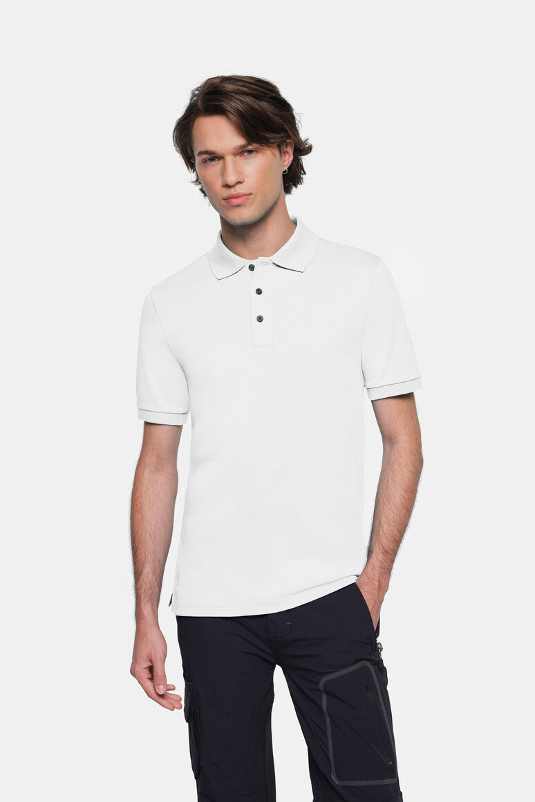 HAKRO Cotton Tec® Poloshirt weiß