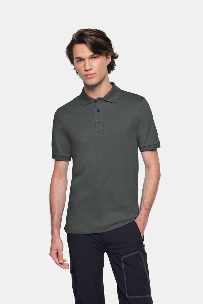 HAKRO Cotton Tec® Poloshirt anthrazit