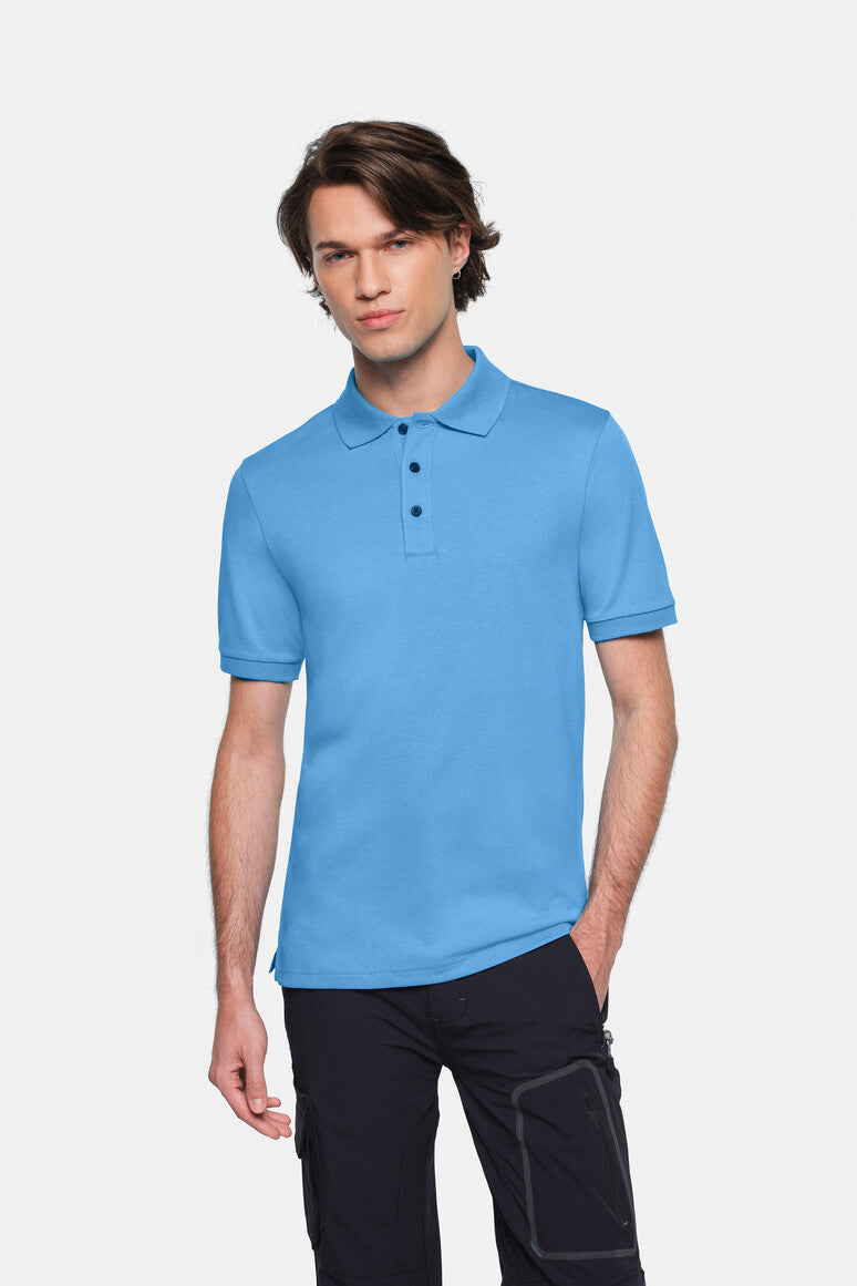 HAKRO Cotton Tec® Poloshirt malibublau