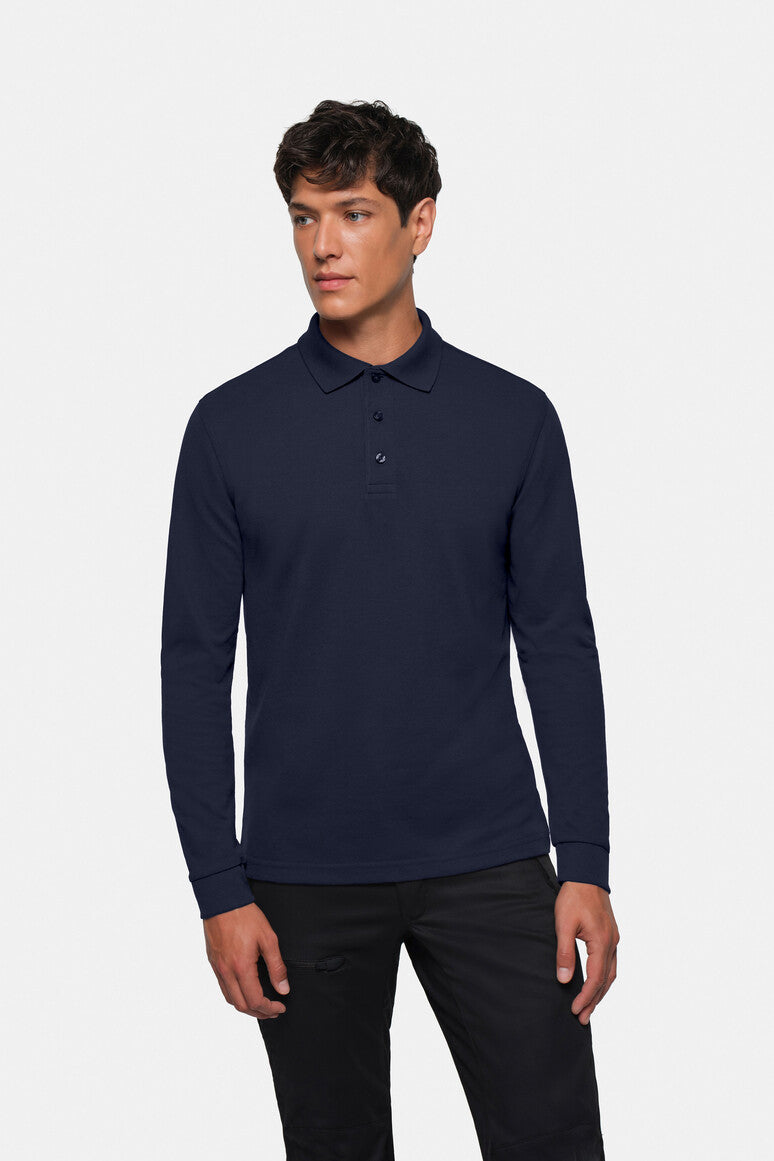 HAKRO Longsleeve-Poloshirt Mikralinar® tinte