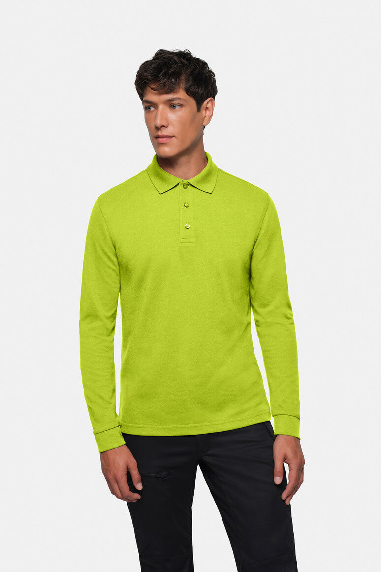 HAKRO Longsleeve-Poloshirt Mikralinar® kiwi