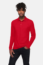 Pocket Longsleeve-Polo Mikralinar ECO rot