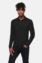 Pocket Longsleeve-Polo Mikralinar ECO schwarz