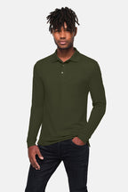 Pocket Longsleeve-Polo Mikralinar ECO olive