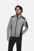 HAKRO Strickfleecejacke Dawson grau meliert