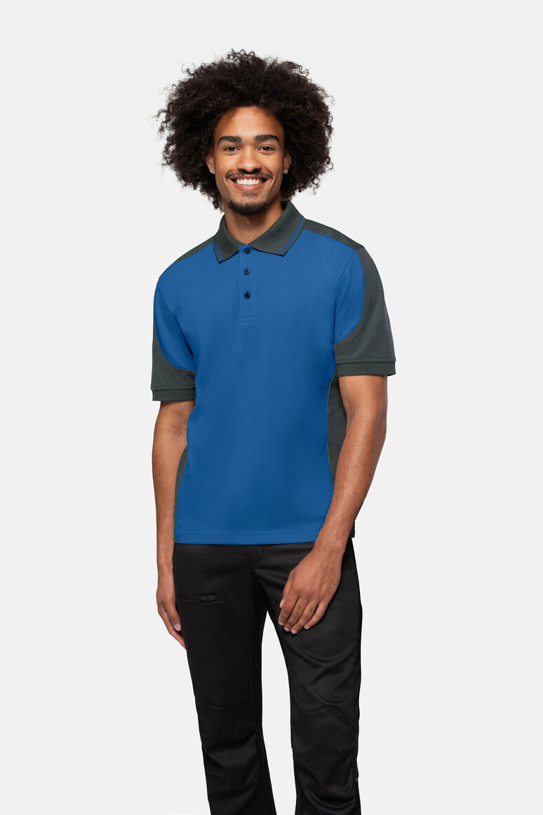 HAKRO Poloshirt Contrast Mikralinar® royalblau/anthrazit