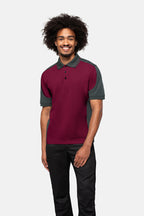 HAKRO Poloshirt Contrast Mikralinar® weinrot/anthrazit