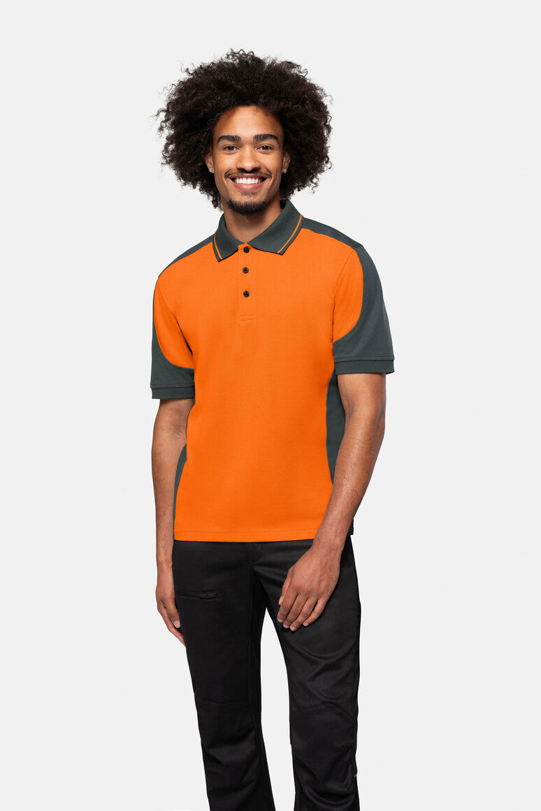 HAKRO Poloshirt Contrast Mikralinar® orange/anthrazit
