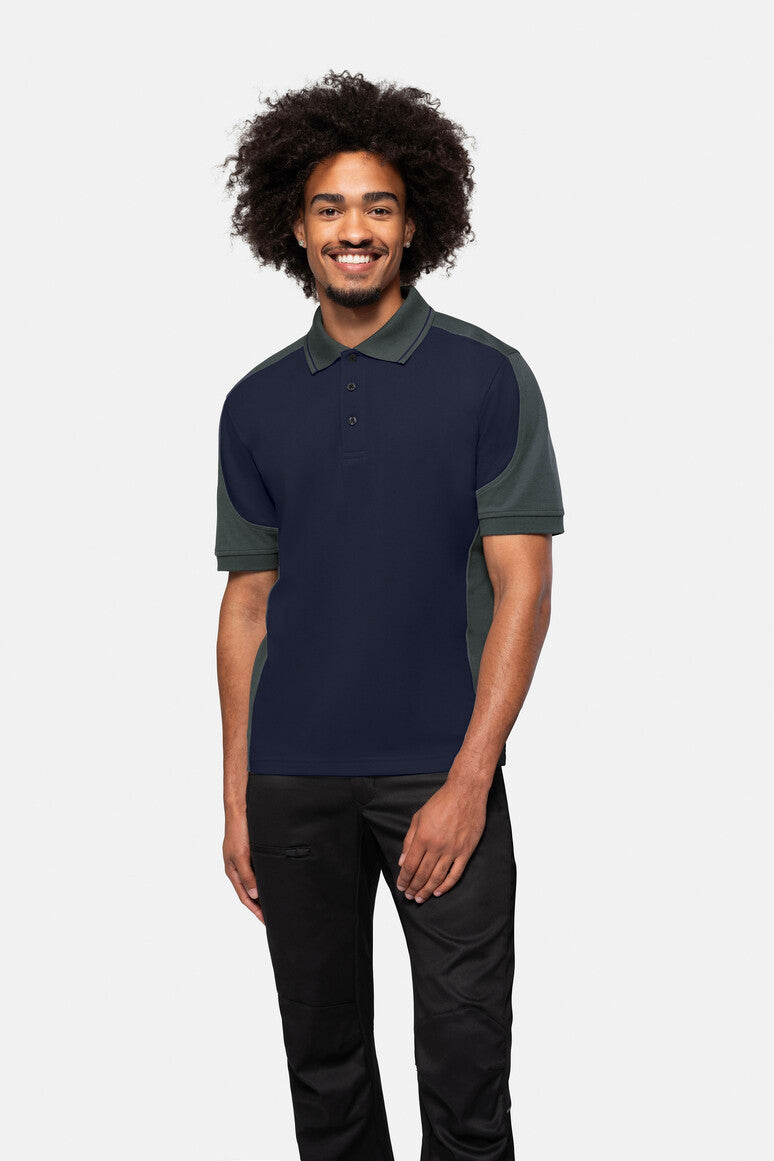 HAKRO Poloshirt Contrast Mikralinar® tinte/anthrazit