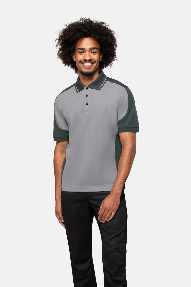 HAKRO Poloshirt Contrast Mikralinar® titan/anthrazit