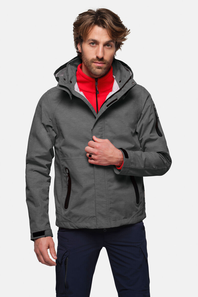 HAKRO Activejacke Houston dunkelgrau meliert