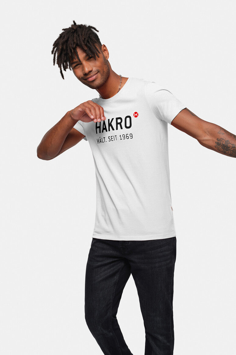 HAKRO T-Shirt Logo weiß
