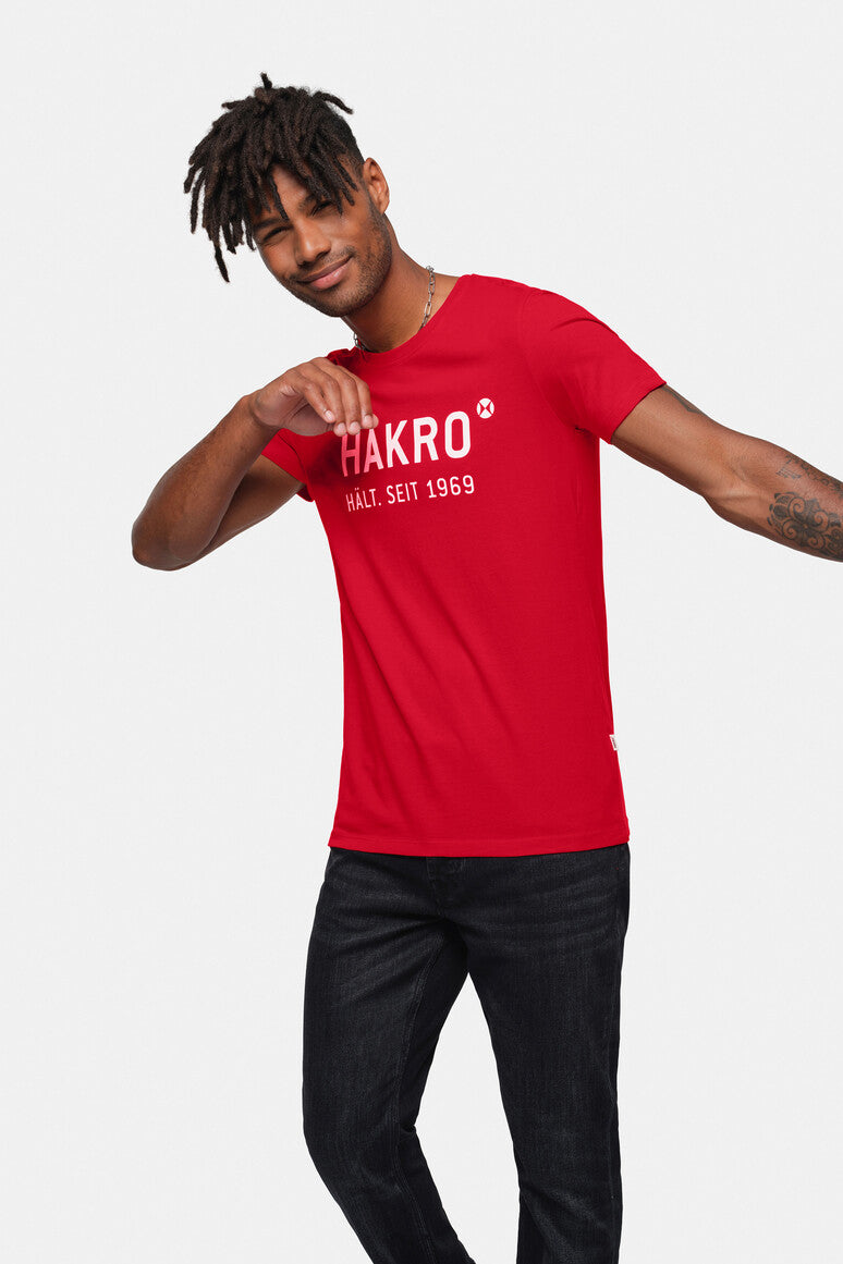 HAKRO T-Shirt Logo rot