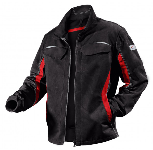 Arbeitsjacke schwarz / rot - Jacke Pulsschlag Kübler