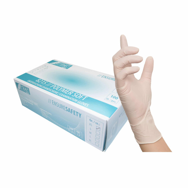 Nitras Medical Latex Einweghandschuhe POLYMER SOFT PF 100 Stück