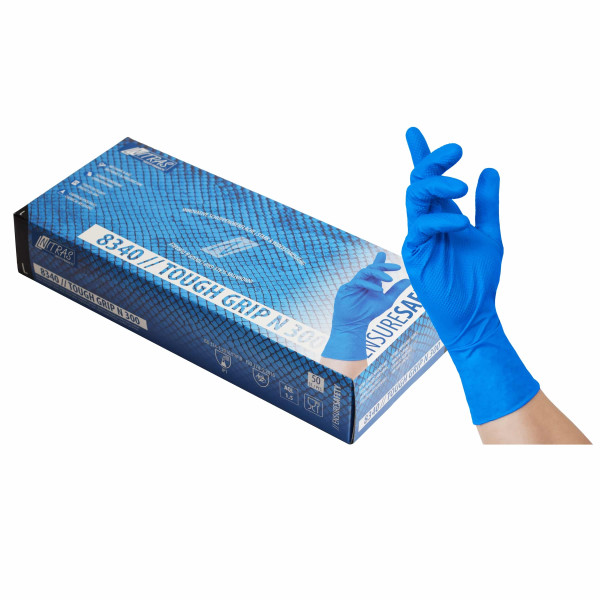 Nitras Safety Nitril Einweghandschuhe TOUGH GRIP N 300 blau | 50 Stk -