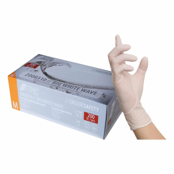 Nitras Medical Nitril Einweghandschuhe BIG WHITE WAVE weiß 200er Box