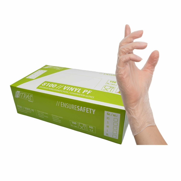 Nitras Medical Vinyl Einweghandschuhe VINYL PF 100 Stück