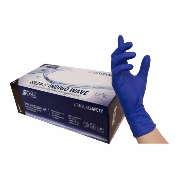 Nitras Medical Nitril Einweghandschuhe INDIGO WAVE indigo 100er Box