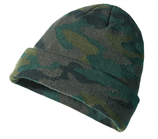 Strickmütze Camouflage oliv