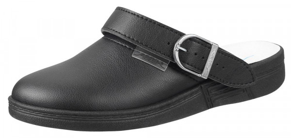 schwarze Berufsschuhe Slipper / Clogs unisex - Abeba