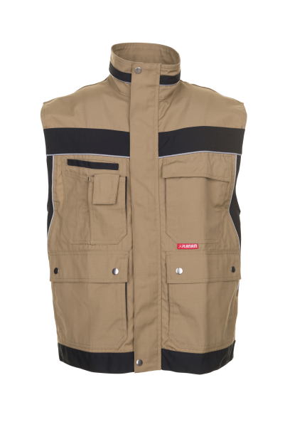 Planam Arbeitsweste Plaline sand/schwarz