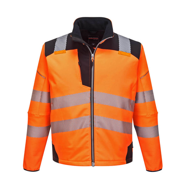 Portwest T402 - PW3 Warnschutz Softshelljacke Orange/Schwarz